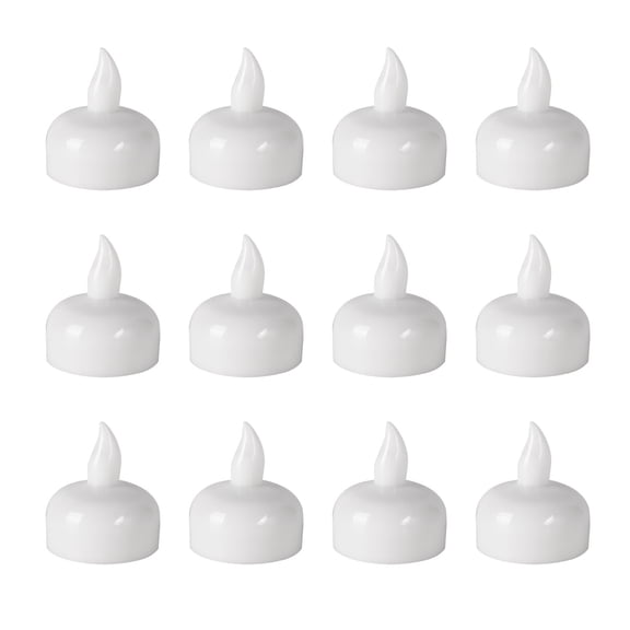 Vacemry Floating LED Candle Lights, 12 Pack Water Activated Flameless Candles, Induction Floating Water LED Lights for Party Decorations, Flashing Electronic Tea Lights, Safe for Children