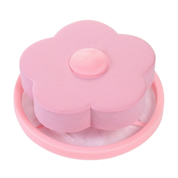 Vacemry Floating Mesh Filter Bag for Washing Machine, Captures Lint, Pet Hair, Debris, Flower Shape Design, Reusable and Washable, Protects Drain Pump, Reduces Clogging, for Top Load Portable