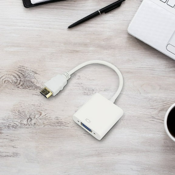 Vacemry HDMI to VGA Adapter, 1080P Male HDMI to Female VGA Converter Cable for Connecting Laptop, PC, HD DVD to Monitor, Projector, or TV, Supports 1920x1200 Resolution, HDCP Compliant, ABS Shell