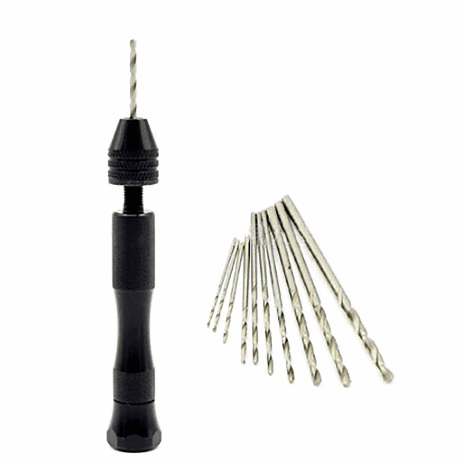 Vacemry Hand Drill Set, Precision Mini Hand Drill with 10 Twist Drill ...