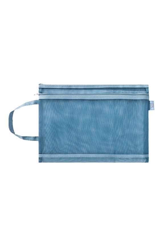Handheld Bag, Double Layer A4 Handheld Mesh Organizer Bag, Spacious Transparent Storage with Two Compartments for Enhanced Organization of Supplies, Tools, and Accessories