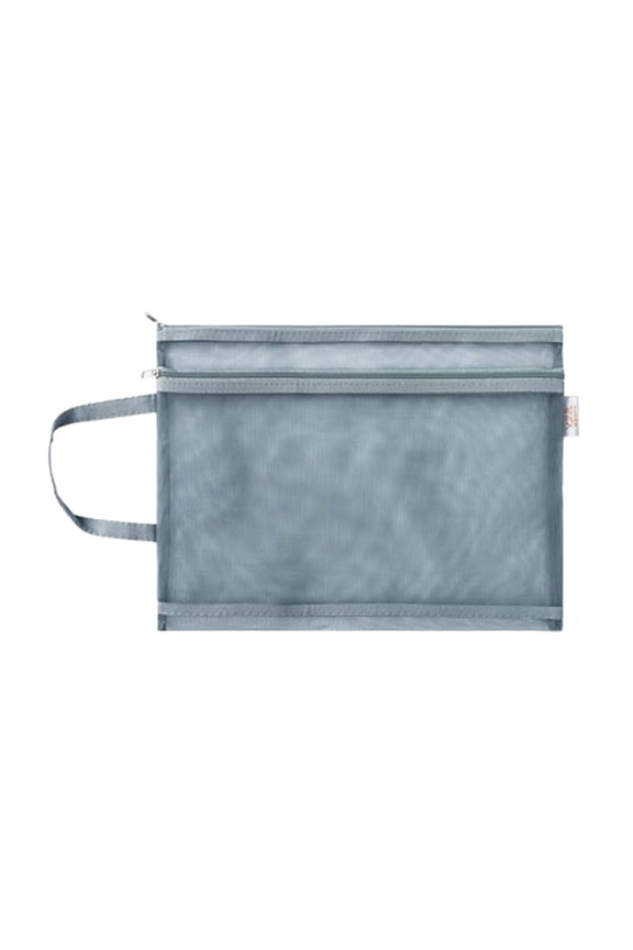 Handheld Bag, Double Layer A4 Handheld Mesh Organizer Bag, Spacious Transparent Storage with Two Compartments for Enhanced Organization of Supplies, Tools, and Accessories