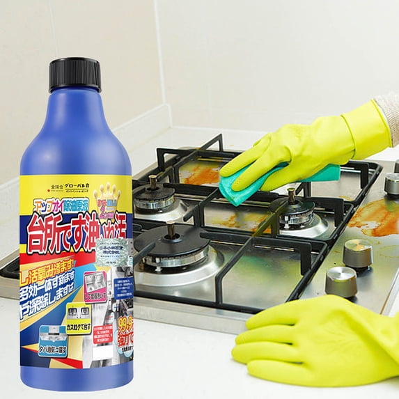 Vacemry Heavy Duty Kitchen Degreaser, Industrial Strength Stove Cleaner, All-Purpose Cooktop Cleaner for Oven Range Hood Grill, Professional Restaurant Grade Degreaser Spray, 500ml Refill Bottle