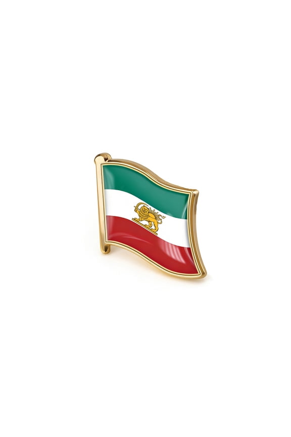 Iranian Flag Badge Exquisite Metal Brooch Pin Accessories, Patriotic Lapel Pin for Jacket Hat Bag Backpack, Iran National Pride Gift for Enthusiasts Fans Supporters Decor