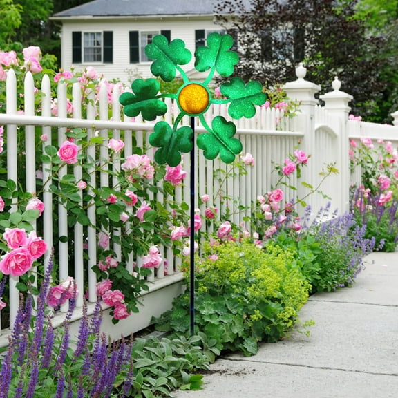 Vacemry Iron Windmill DecorLeaf Design Spinning Windmill for Outdoor Yard, Lawn Ornament, Metal Wind Spinner for Garden Patio, Plug-in Ground Stake, Weather-Resistant, Decorative Accent