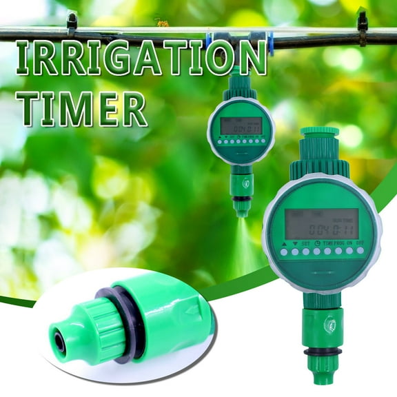 Vacemry Irrigation Timer, Automatic Garden Watering Controller for Plants and Lawns, Programmable Frequency and Duration Settings, Battery Operated, Easy Installation with Hose and Faucet Connector