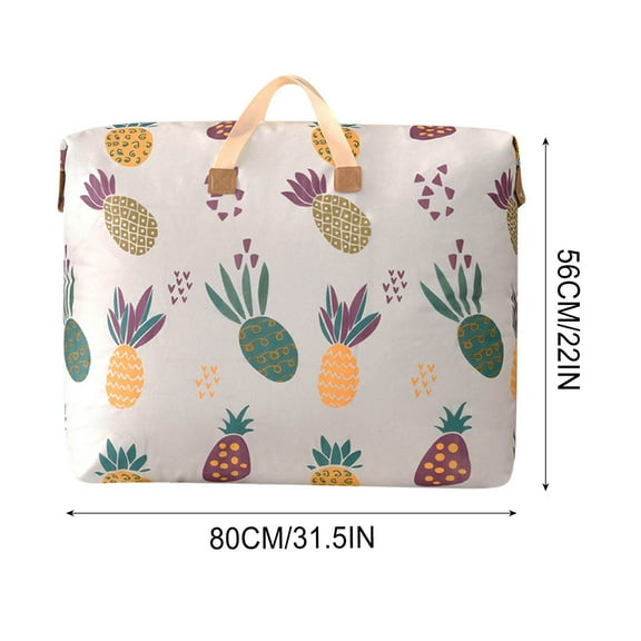 Vacemry Large Storage Bag, Extra Large Storage Bag with Handles, Foldable Fabric Storage Bin for Blankets Clothes, Breathable Storage Container for Seasonal Items, Durable Storage Organizer