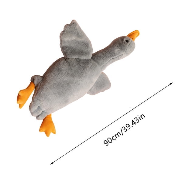 Vacemry Large White Goose PlushToy, Soft Lying Down Pillow for Soothing Sleep and Comfort, Realistic Fluffy Stuffed Animal for Bed Sofa Nursery Decor, Cuddly Companion forKidsAdults