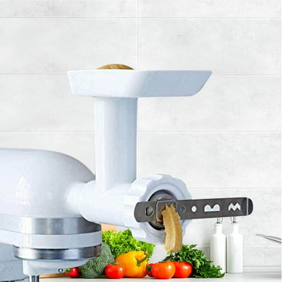 Vacemry Meat Grinder Molds, Stainless Steel Cookie Maker Molds for Meat Grinder, 4 Piece Biscuit Cake Mold Set, KitchenAid MUM4 MUM5 Compatible Baking Accessories