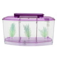 thumbnail image 1 of Vacemry Mini Aquarium, Tank Divider with LED Light Filter, Small Fish Tank for Betta Fry Isolation, Acrylic Plastic Aquarium Kit, Portable Desktop Fish Bowl for Home Office, 1 of 1