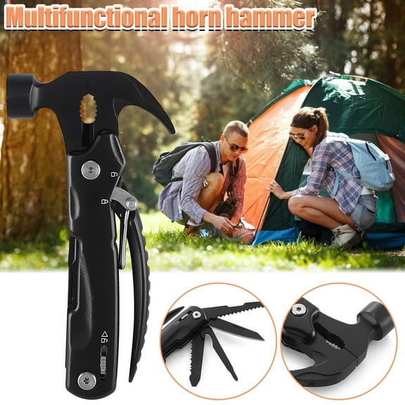 Vacemry Mini Multitool Gift14-in-1 Mini Multitool with Hammer Pliers Knife Saw, Portable Gadget for DIY Home Improvement Camping, Unique Gift for Dad Him Men, Compact EDC Tool Set