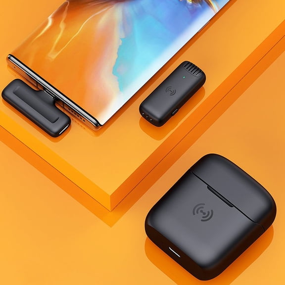 Vacemry Noise Cancelling Wireless Microphone, Wireless Lavalier Microphone For Type-C, Noise Reduction Plug And Play Lapel Mic With Charging Case, For Vlogging Live Streaming Podcast Recording