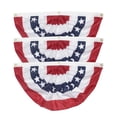 thumbnail image 1 of Vacemry Patriotic Flag, Polyester Patriotic Bunting Flag for Outdoor Decoration, Fan Shaped Design for Porch and Garden, Fade Resistant Colors, Multiple Pieces for Display, 1 of 9