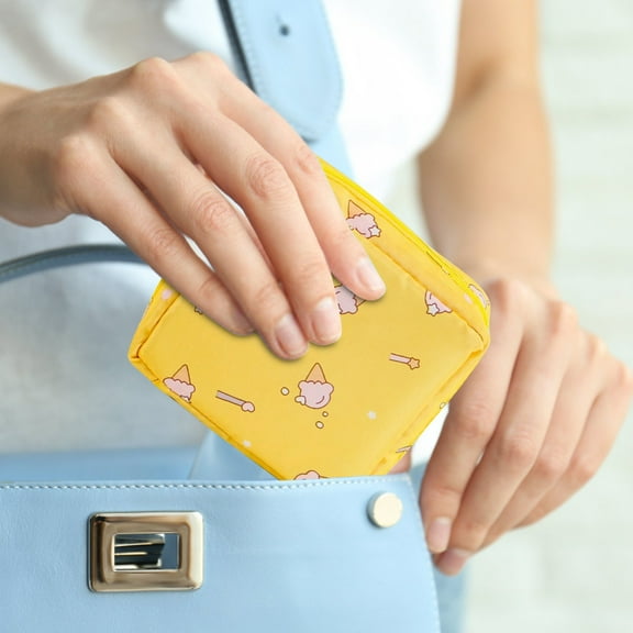 Vacemry Privacy Period Pouch, Zippered Discreet Bag for Sanitary Pads and Tampons, First Menstrual Cycle Gift for Girls and Teens, Lightweight for School and Travel