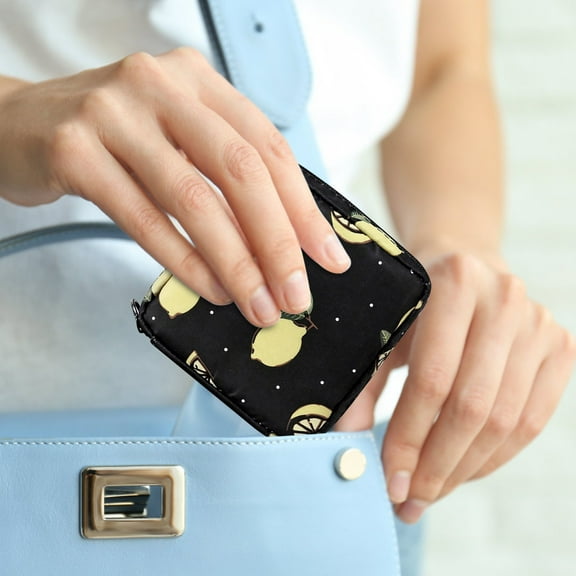 Vacemry Privacy Period Pouch, Zippered Discreet Bag for Sanitary Pads and Tampons, First Menstrual Cycle Gift for Girls and Teens, Lightweight for School and Travel