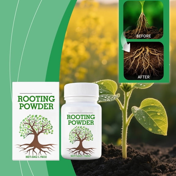 Vacemry Rooting Powder for Cuttings, Rooting Hormone Powder for Plants Cuttings, Growth Enhancement Fertilizer, Root Stimulator for Healthy Plants
