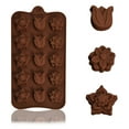 thumbnail image 1 of Vacemry Silicone Chocolate Mold, Food Grade Flexible 15-Cavity Tulip Flower Design Mold for Making Chocolates, Candies, Ice Trays, and Cake Decorations, 1 of 9