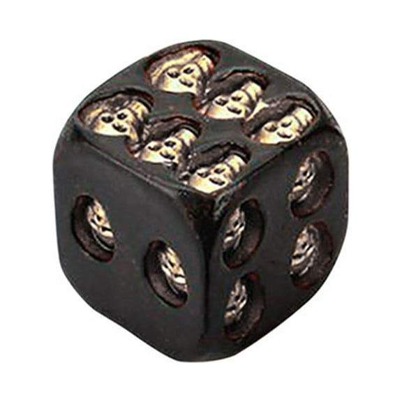Vacemry Skull Dice Set, Vintage Style 6 Sided Resin Dice, Hand Painted Decorative Dice for Tabletop Games Bar Decor, Gothic Gaming Accessory, Novelty Collectible