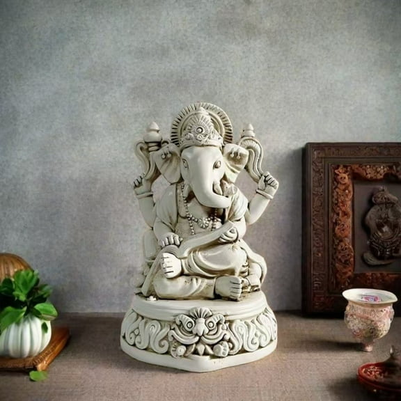 Vacemry Southeast Asian Wealth Elephant Statue, Bring prosperity and positive energy into your living space with this exquisitely handcrafted resin deity statue, designed as a meaningful spiritual