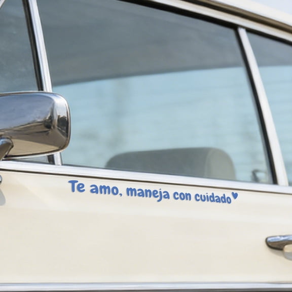 Vacemry Spanish I Love You Drive Safe Decal, Inspirational Message Vinyl Waterproof Sticker For Car Window Laptop Notebook, Motivational Bumper Sticker For Vehicle Truck Office Locker Decor