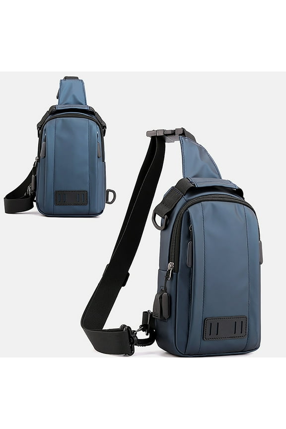 Sports Crossbody Bag, Youth Basketball Backpack with Charging Port, Separate Compartment for Shoes and Ball, Water-Resistant Fabric, Adjustable Strap for Gym and Travel