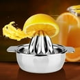 thumbnail image 1 of Vacemry Stainless Steel Citrus JuicerStainless Steel Lemon Orange Squeezer Hand Press Juicer, Manual Fruit Juice Extractor for Kitchen, Easy to Clean Two-Piece Construction for Citrus Fruits, 1 of 9