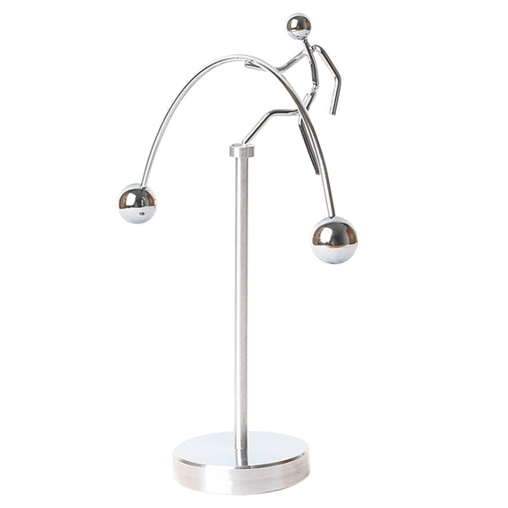 Vacemry Stainless Steel Tumbler, Balancing Desk Toy with Kinetic Motion, Stress Relief Office Toy for Fun and Focus, Decorative Metal Tumbler Toy for Desk and Home, Unique Kinetic Art Toy for Gifts