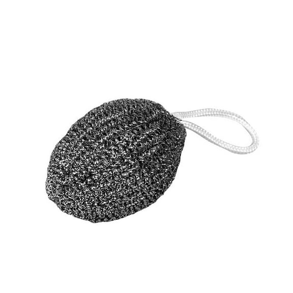 Vacemry Steel Wool Scrubber, Stainless Steel Scrubber with Lanyard, Heavy Duty Cleaning Ball for Pots and Pans, Rust-Free Scouring Pad for Kitchen and Bathroom, 3 Pack Dishwasher Brushes