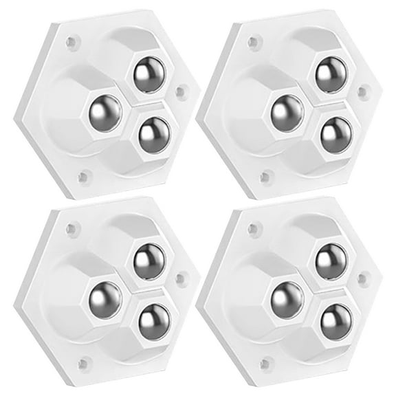 Vacemry Storage Box Wheels, 360 Degree Rotating Casters for Storage Boxes, Adhesive Bottom Wheels for Easy Mobility, Heavy Duty Pulley Set for Moving Boxes, Bins, Silent Rollers for Smooth Movement