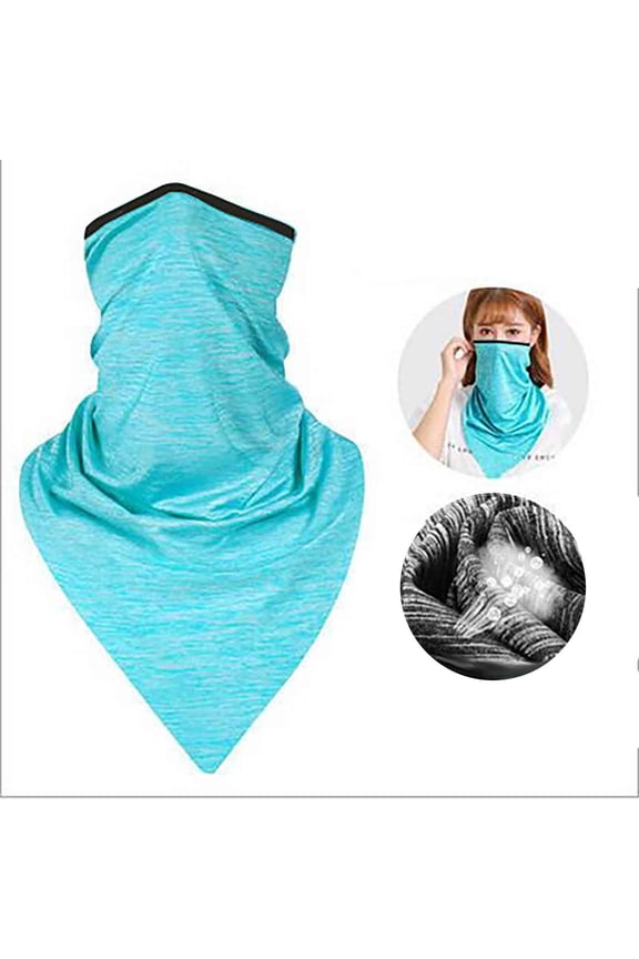 Summer Cycling Headscarf, UV Protection Face Scarf Ice Silk Neck Gaiter, Sun Protection Face Towel for Outdoor Sports Hiking Running Fishing, Cooling Head Wrap Bandana