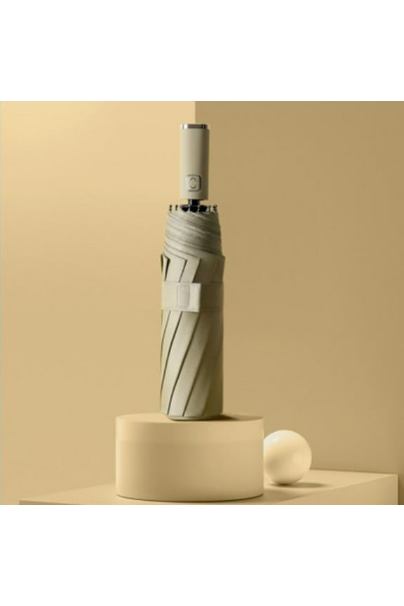 Super Windproof Auto Open Close Umbrella for Men and Women, 10-Rib Strong Construction, Water Repellent Fabric, Compact Folding Design, Business Travel Rain Umbrella