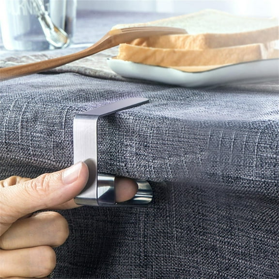 Vacemry Tablecloth Clips, Stainless Steel Tablecloth Holders, Windproof Picnic Table Cover Clamps, Heavy Duty Party and Event Supplies, Rust-Resistant Outdoor Dining Accessory