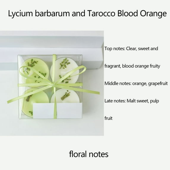 Vacemry Beeswax Soy Candles, Dried Flower Decorated Tea Lights, Natural Wax Scented Candles Set, Relaxation Spa Aromatherapy Candle Gift