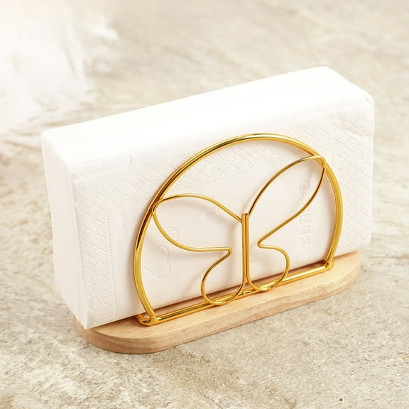 Vacemry Under $5 Butterfly Napkin Holder, Metal Table Napkin Rack with Modern Design, Kitchen Dining Napkin Organizer, Countertop Paper Dispenser