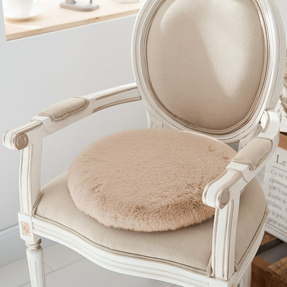 Vacemry Under $5 Chair Cushion, Round Plush Seat Pad, Non-Slip Stool Cushion, Comfortable Chair Mat, Soft Seat Cushion for Office and Dining