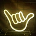thumbnail image 1 of Vacemry Neon Finger Light, USB Battery Operated LED Wall Sign, Colorful Room Decor for Bedroom, Party Atmosphere Illumination for Bar Cafe, 1 of 2