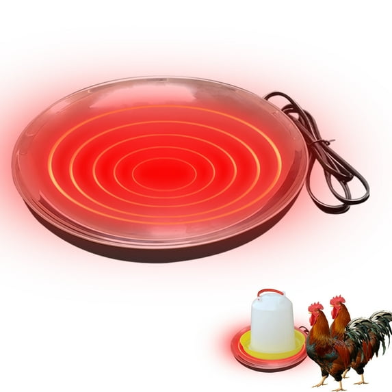 Vacemry Under $5 Poultry Water Heater, 110V Chicken Drinker Warming Base, Metal Anti-Freeze Heated Plate, Winter Farm Animal Watering Solution