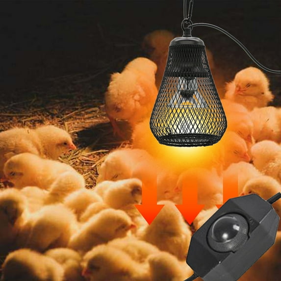 Vacemry Under $5 Reptile Heating Lamp Shade, Pet Warming Light Cover, Metal Mesh Bulb Holder, E27 Thread Ceramic Socket for Small Animals