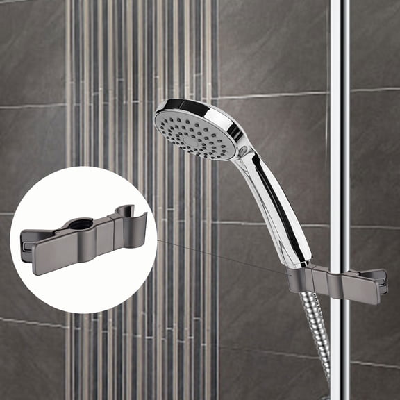 Vacemry Under $5 Shower Head Holder, Adjustable Slide Bar Bracket, Universal Shower Arm Mount for Bathroom, No Tools Installation, Secure Grip