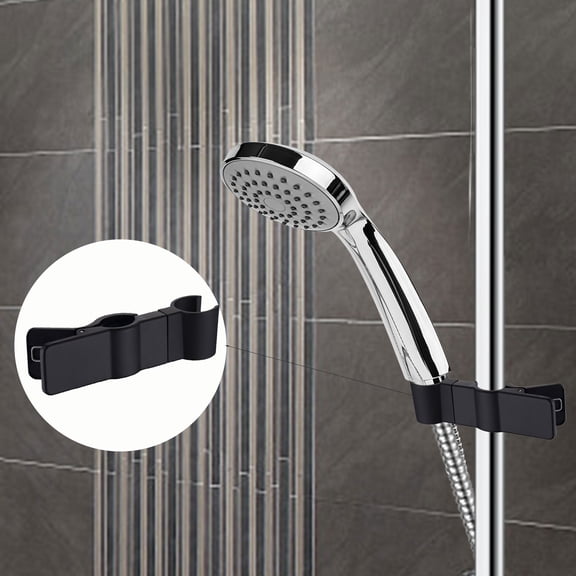 Vacemry Under $5 Shower Head Holder, Adjustable Slide Bar Bracket, Universal Shower Arm Mount for Bathroom, No Tools Installation, Secure Grip