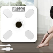 Vacemry Under $5 Solar Smart Body Scale, Bluetooth Body Fat Monitor, Digital Bathroom Weight Scale, Body Composition Analyzer with Mobile App