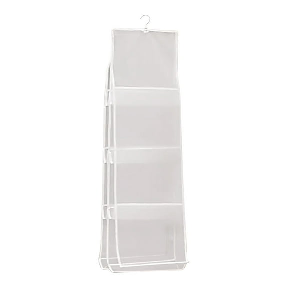 Vacemry Wall Mount Double Sided Storage Hanging Bag, Clear PVC Organizer for Purses Handbags, Space Saver Closet Organizer, Easy to Install, Protects , Multiple Pockets, 35x30x93cm, Home