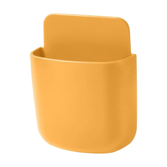 Vacemry Wall Mounted Storage Box, Remote Control Holder, Punch-Free Wall Hanging Organizer for Phone, Keys, Small Items, Adhesive Wall Mount Storage Rack for Bedroom, Living Room, Office