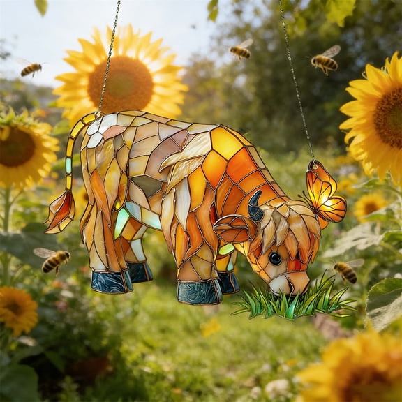 Vacemry Window Hanging Decor, Colorful Sun Catcher for Window Sill, Acrylic Hanging Ornament for Home, Office, Kitchen, Light Reflection Art Piece for Gifts, Room Decor Enhancement