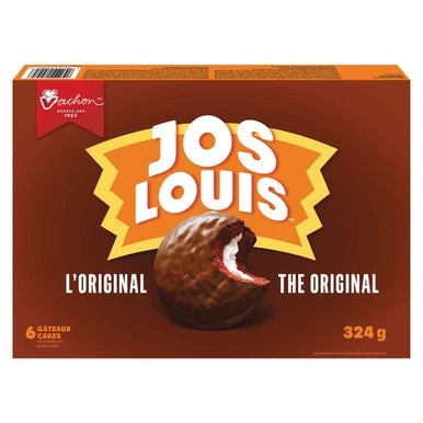 Vachon Jos Louis the Original, 6-delicious Sponge Cake with Vanilla-flavoured Creme Filling, 324g/11.4 Oz