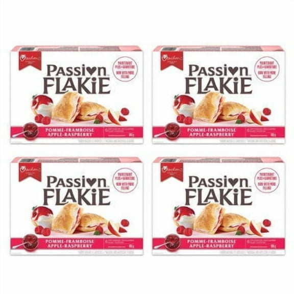 Vachon Passion Flakie Pastries, Apple Raspberry, 305g/10.8oz, 4-Pack