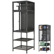 Vacmaster 3D Printer Cabinet with Double Layer 3D Printer Filament Storage Rack, T-Shaped Filament Bar & Noise-Reducing, Dust-Proof Design, Suitable for Studio, Office Storage and Organization