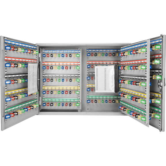 Vacmaster 400 Key Adjustable key cabinet lock box – Solid Steel Key Cabinet Wall-Mount Organizer,Key Organizer Key Safe for Home Office Garage Rental Business,with Numbered Hooks, Color Tags