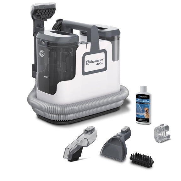 Vacmaster 400 Series Portable Carpet & Upholstery Spot Cleaner Machine, 15Kpa Power Suction with Versatile Tools for Pets, Area Rugs and Couches SCB302 0101