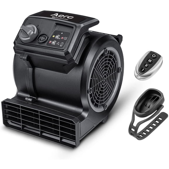 Vacmaster AM201R Portable Air Mover Blower Fan Dry - 32mph, Compact Design, 61 dB Noise Level
